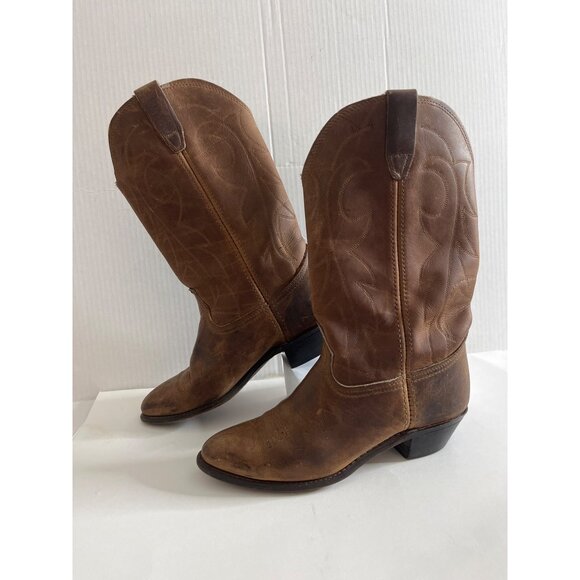 Durango Women's Cowboy Boots Brown Leather Distressed Slouch Boots Size 7.5 - Picture 1 of 10